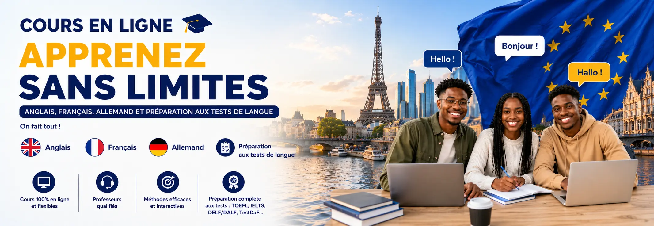 Cours de langues en ligne